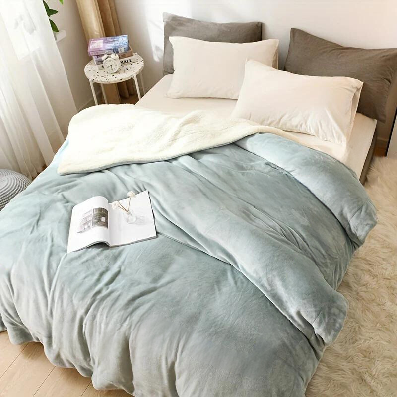 LuxeFlannel – Double-sided Sherpa Blanket for Ultimate Comfort Bowlift