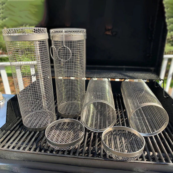 BowLift | Rolling Stainless Steel Grill Basket BBQ