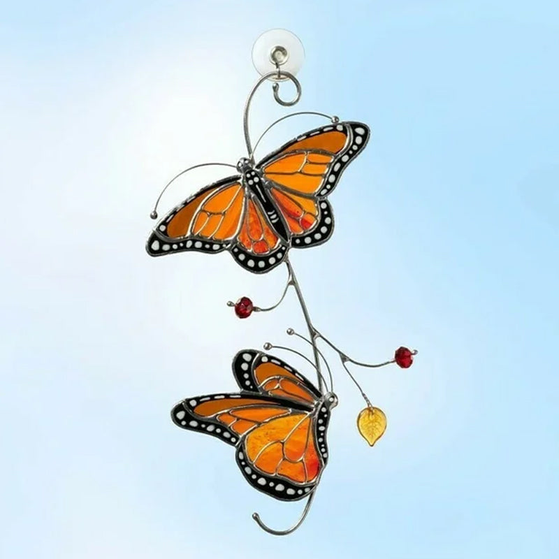 Stained Monarch Butterfly  Window Decor | Bowlift