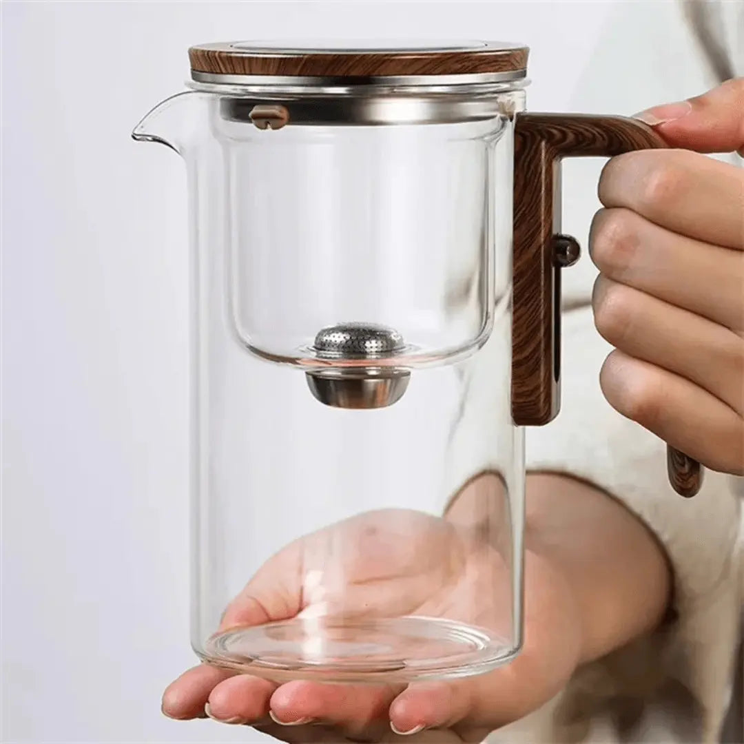 ClearBrew – Elegante Transparante Theepot voor Koffie & Thee Bowlift