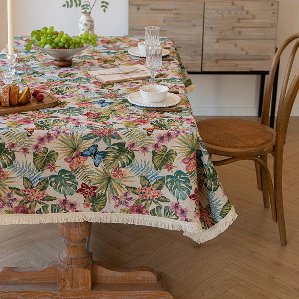 BowLift | Ornate Floral Linen Tablecloth