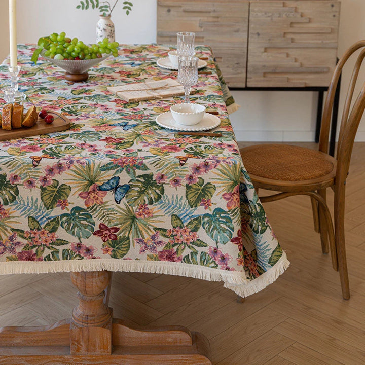 BowLift | Ornate Floral Linen Tablecloth