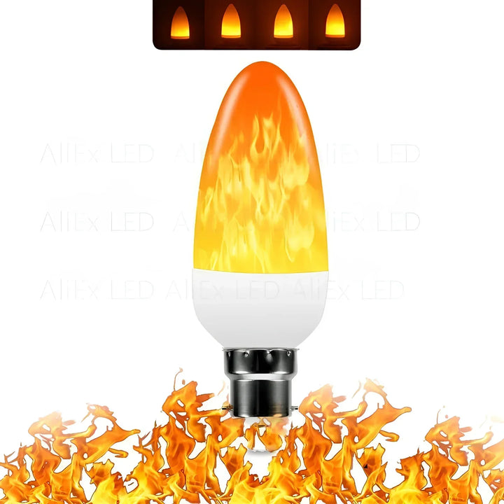 BowLift | Flame Effect Lamp – 9W LED Light Bulb with Realistic Flame Glow