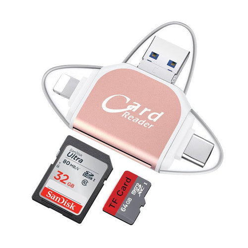 BowLift | 4-in-1 Universal SD TF Card Reader with Multiple Connections