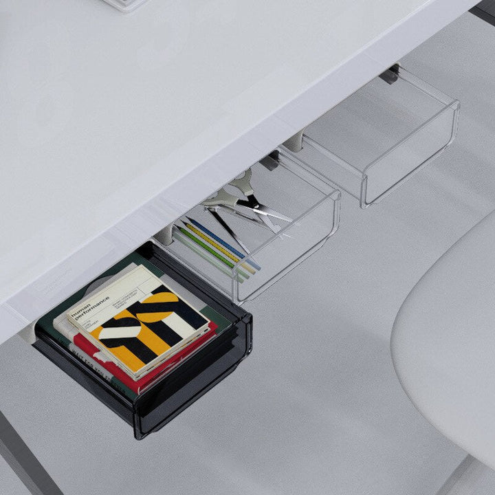BowLift | Office Friendly Self-Adhesive Hidden Transparent Drawer
