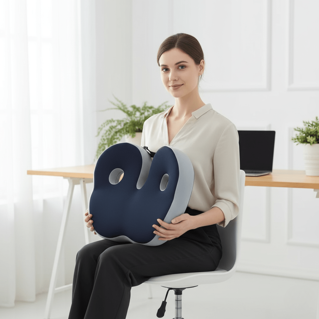 BowLift | Non-slip seat cushion made of memory foam for travel & workplace