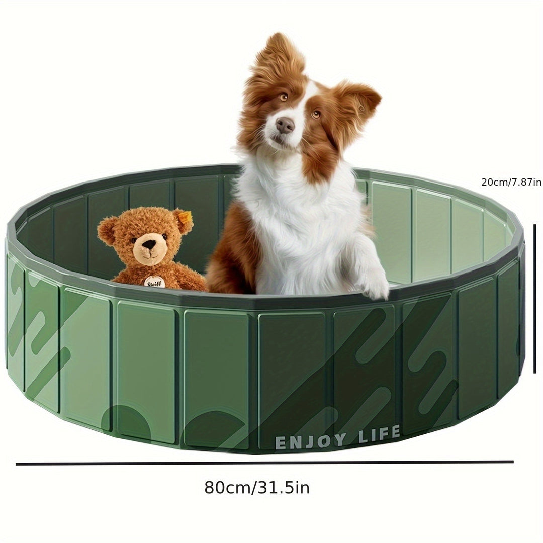BowLift | PawLuna Foldable Dog Bath made of PVC | 80 cm Ø | Sturdy & Portable | Perfect for Summer & Garden