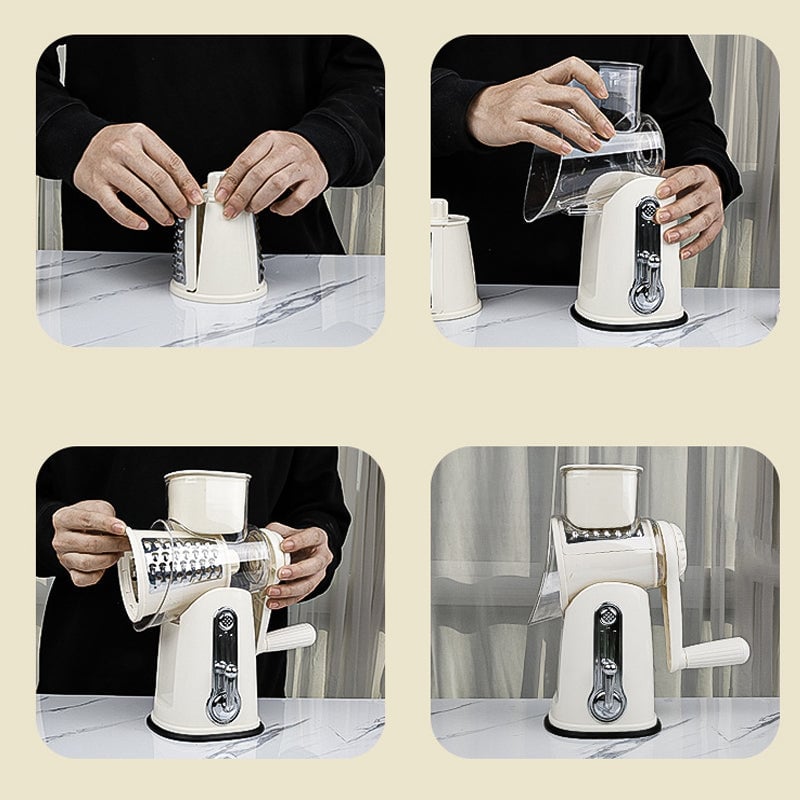 BowLift | 5 in 1 Cheese Vegetable Grater with Handle