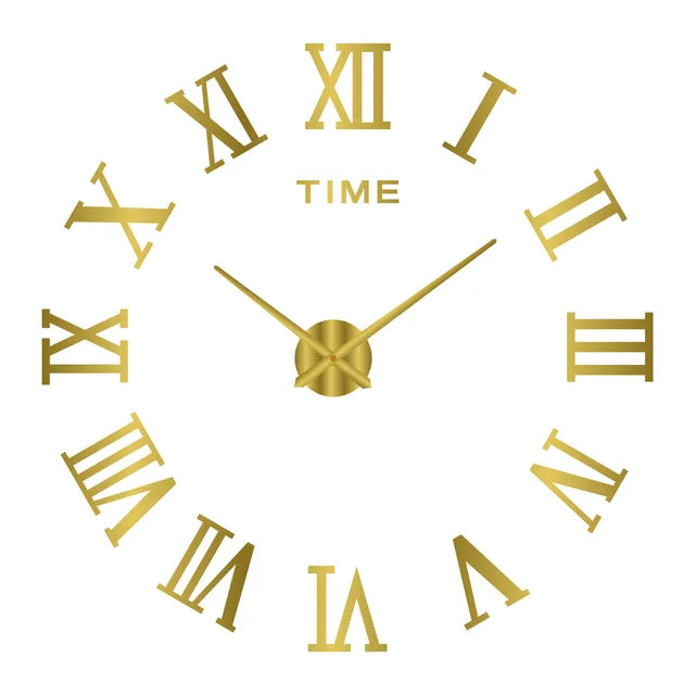 BowLift | ImperialHour Large Wall Clock Black with Roman Numerals