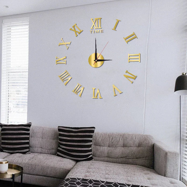 BowLift | ImperialHour Large Wall Clock Black with Roman Numerals