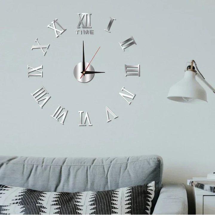 BowLift | ImperialHour Large Wall Clock Black with Roman Numerals