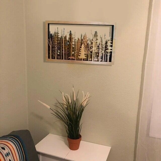BowLift | Wall Decor - WoodForrest 3D - Enchanting Forest Scene - Fox & Tree Shadow