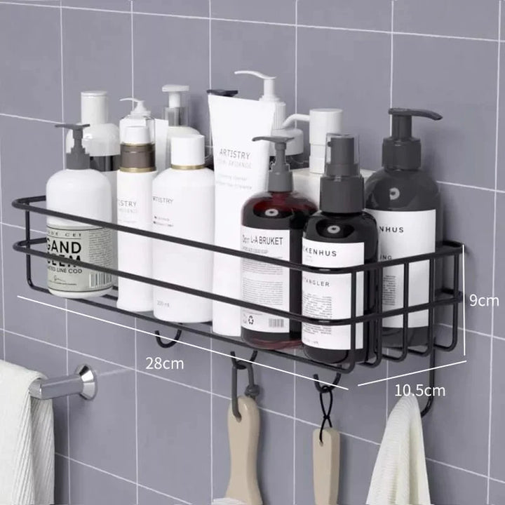 Iron Bathroom Hanging Shelf Wall Mounted Bowlift