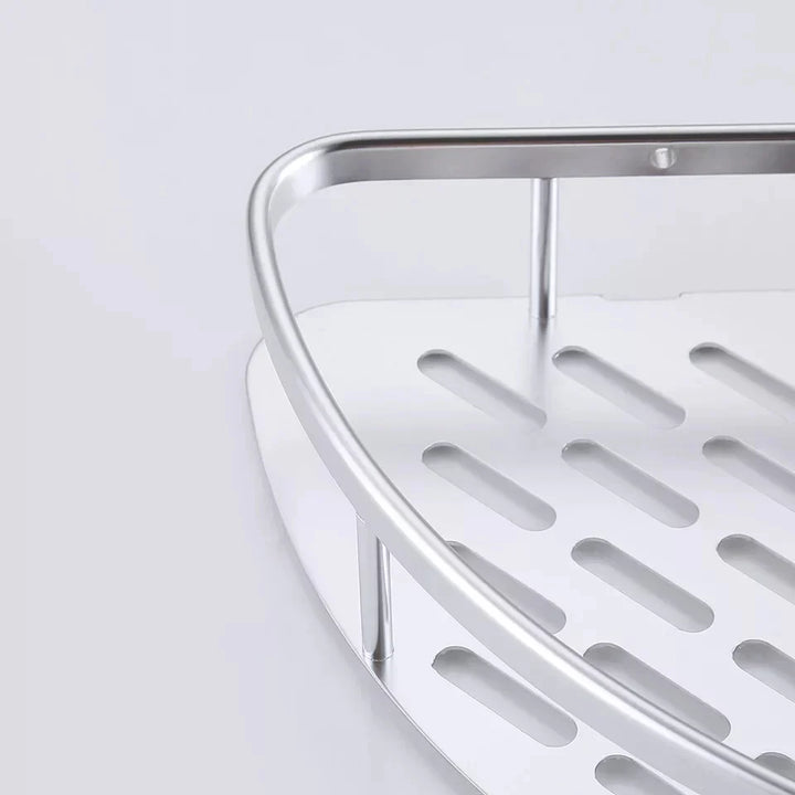 2 Layer Aluminum Steel Corner Bathroom Shelf Bowlift