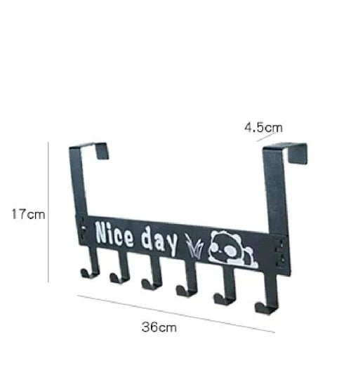 6 Hooks Nice Day Metal Hooks Door Hanger Bowlift