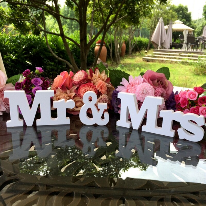 BowLift | Mr & Mrs Wooden Letters for Wedding Decoration