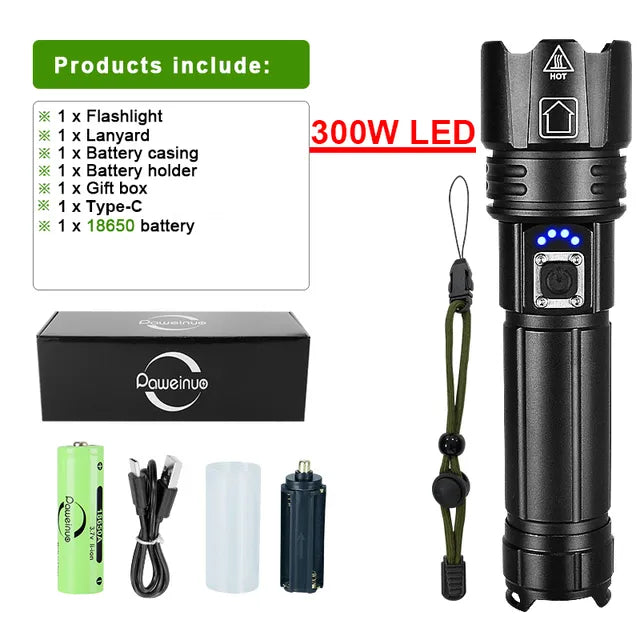 Rechargeable LED Flashlight for Adventure Bowlift