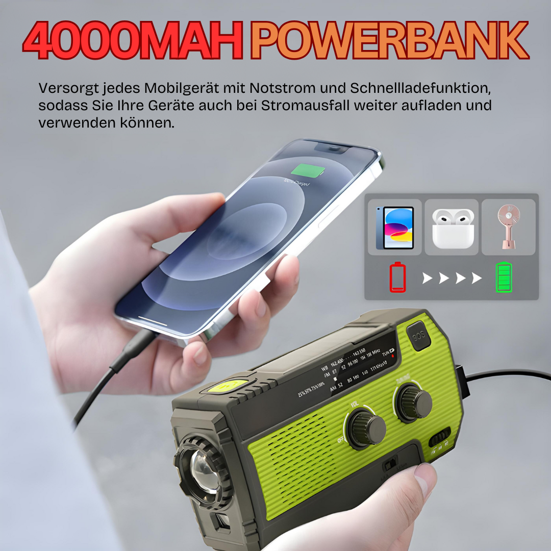 BowLift | Portable emergency solar radio - PowerWave