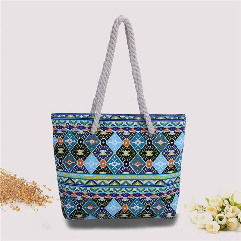 Fashionable beach bag made of sturdy cotton fabric Bowlift