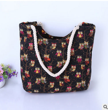 Beach bag with owl pattern Bowlift