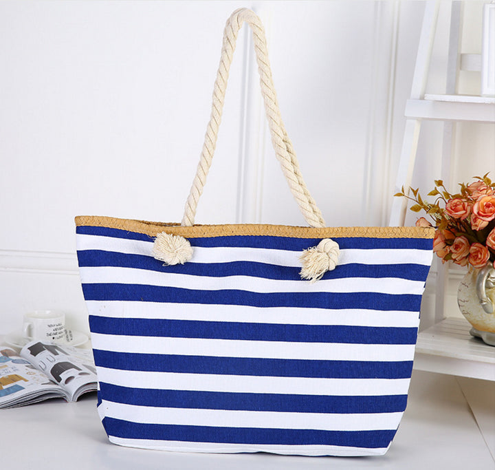 Large beach bag with maritime stripes Bowlift