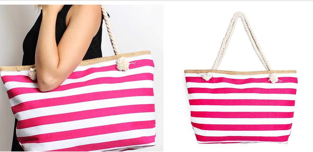 Large beach bag with maritime stripes Bowlift