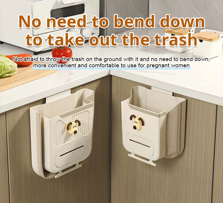 Folding Hanging Kitchen Waste Trash Can