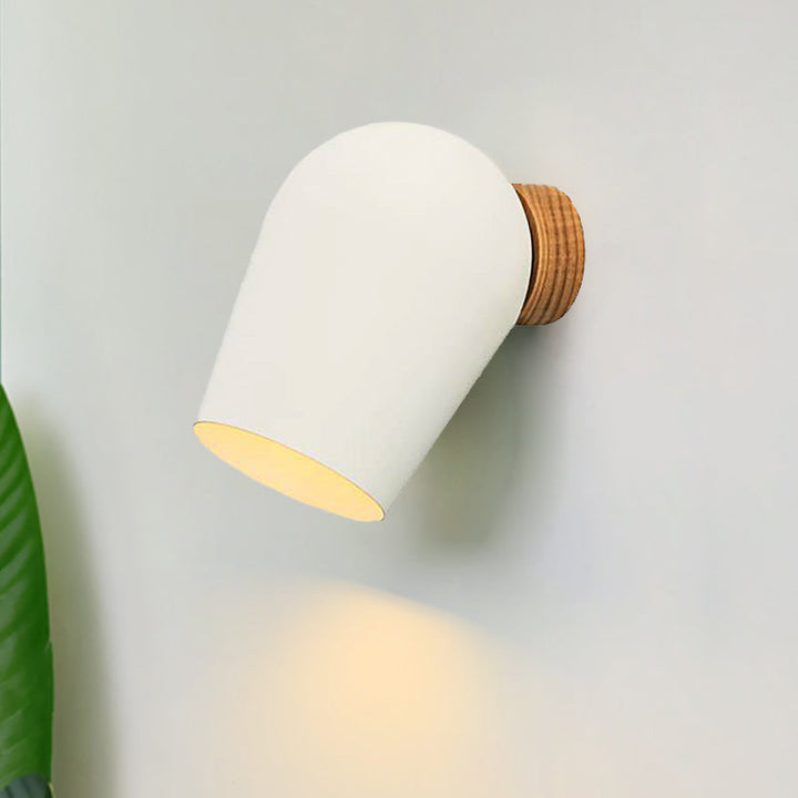 BowLift | Dome Wall Light with White Metal Shade 1 Light Nordic Wall Lighting for Nightstand