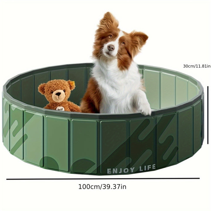 BowLift | PawLuna Foldable Dog Bath made of PVC | 80 cm Ø | Sturdy & Portable | Perfect for Summer & Garden