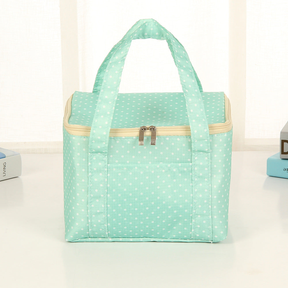 Insulated Dot Print Lunch Carrier Bag Bowlift