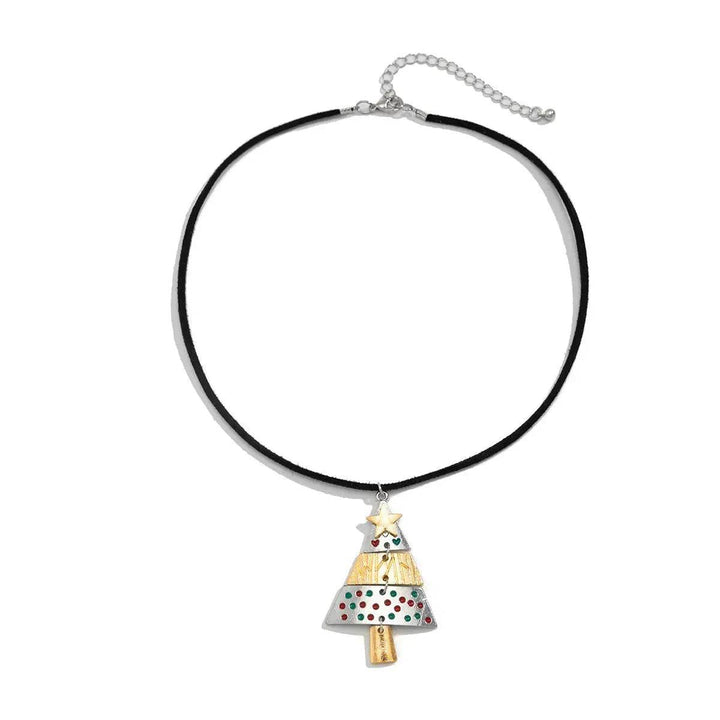 BowLift | Christmas Tree Necklace And Earrings Fashion Pendant Necklace Suit