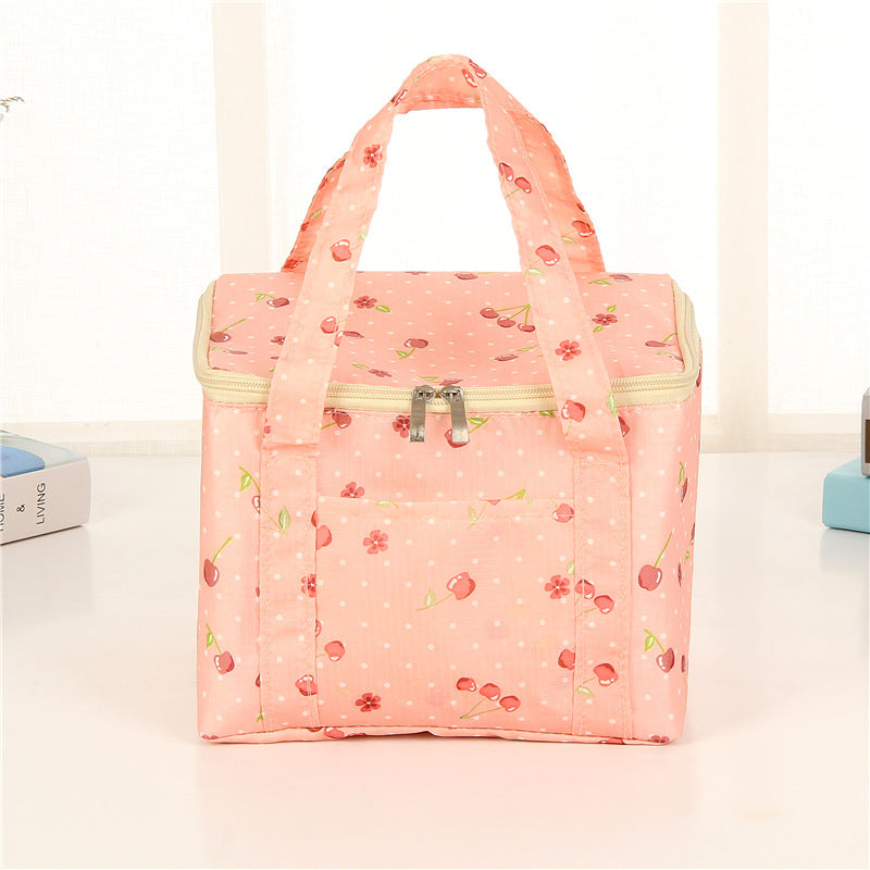 Insulated Dot Print Lunch Carrier Bag Bowlift