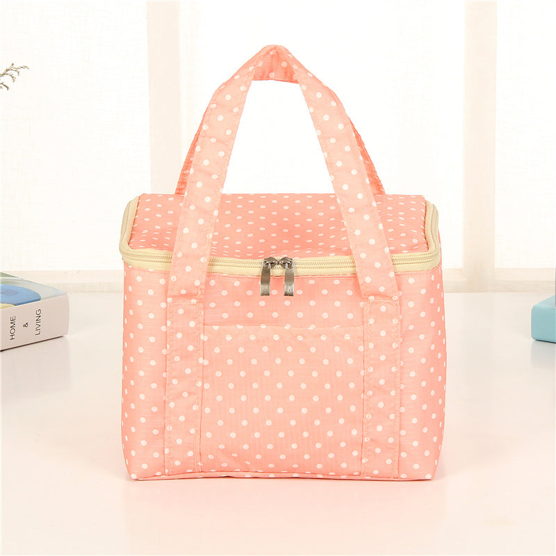Insulated Dot Print Lunch Carrier Bag Bowlift