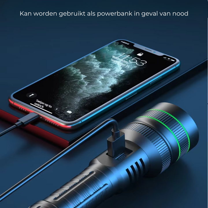 BowLift | Extreme Bright and Zoomable LED Flashlight - PowerBeam