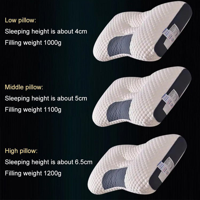 BowLift | LuxiRest Antibacterial Massage Cushion | Ergonomic Neck Support for Revitalizing Sleep and Relaxation