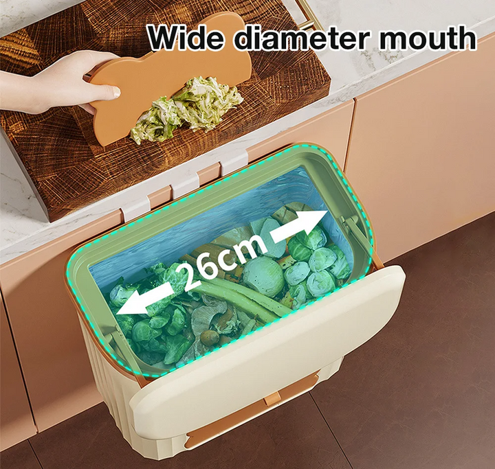 EcoBin Kitchen & Bathroom Wall Trash Can – 8.5L / 12L with Lid Bowlift