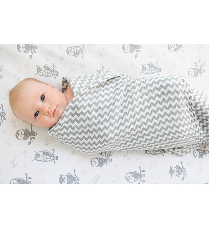 Cute Patterned Muslin Swaddle Blanket Bowlift