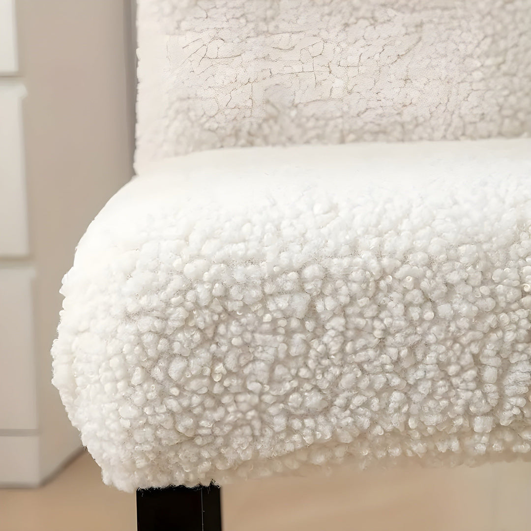 SherpaFit Chair Cover - Cozy Elastic Sherpa Dining Chair Cover | Bowlift