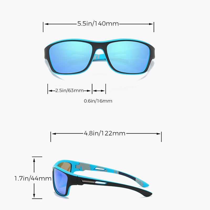 Outdoor sports sunglasses with glare-free polarized lens Bowlift