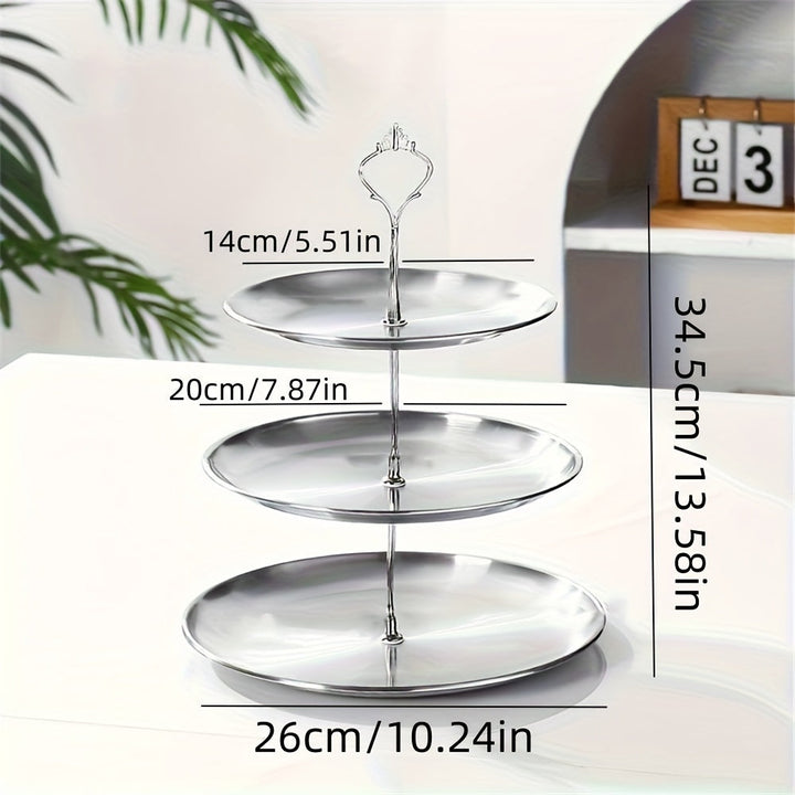 SteelTower - Elegant Triple Serving Plate for Parties Bowlift