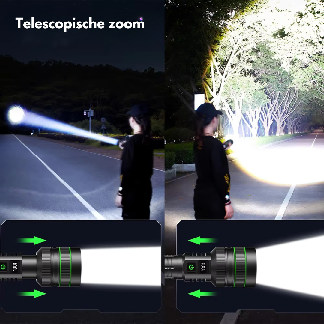 BowLift | Extreme Bright and Zoomable LED Flashlight - PowerBeam