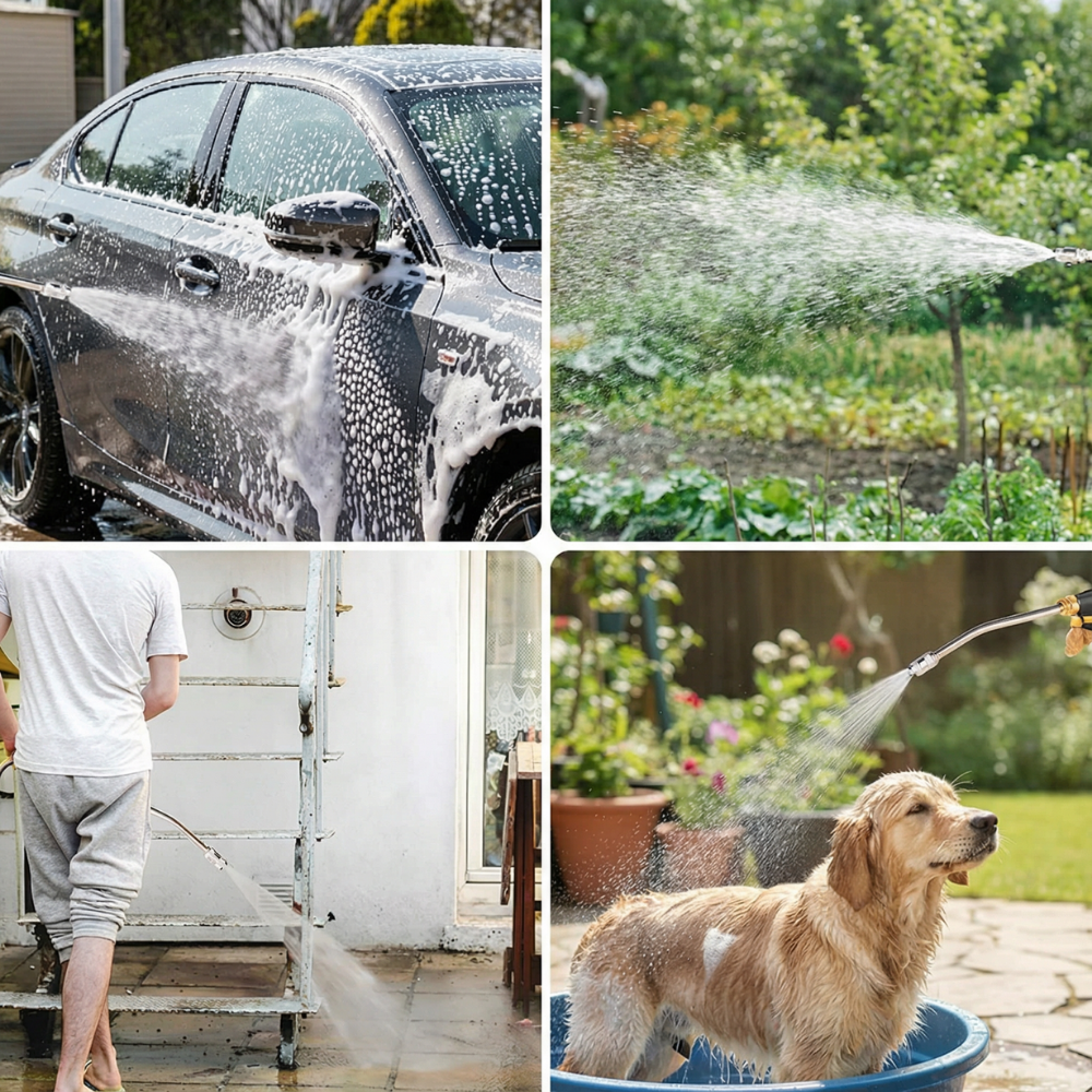 AquaForce 2-in-1 High Pressure Water Gun — Say goodbye to dirt stress and enjoy effortless shine moments! | Bowlift