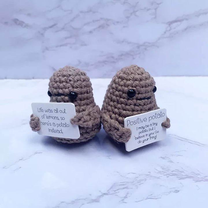 Funny Gift Knitted Positive Potato Bowlift