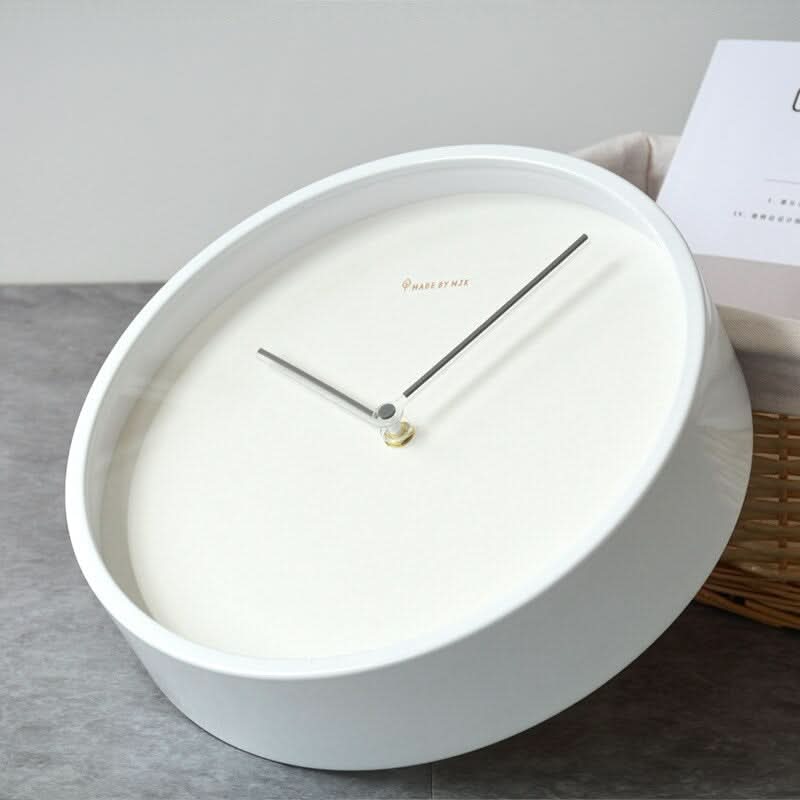 BowLift | Nordic Minimalist Wooden Wall Clock White Black Design