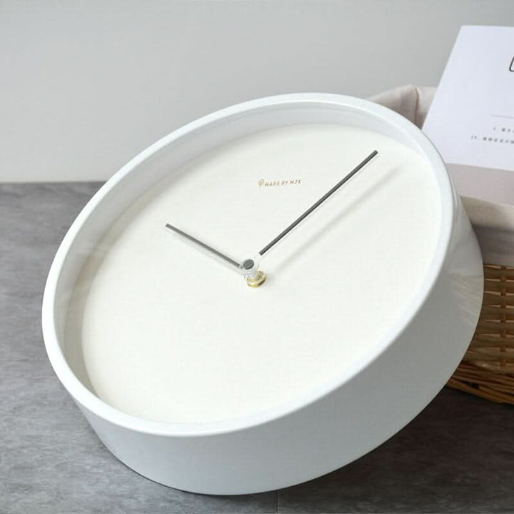 BowLift | Nordic Minimalist Wooden Wall Clock White Black Design
