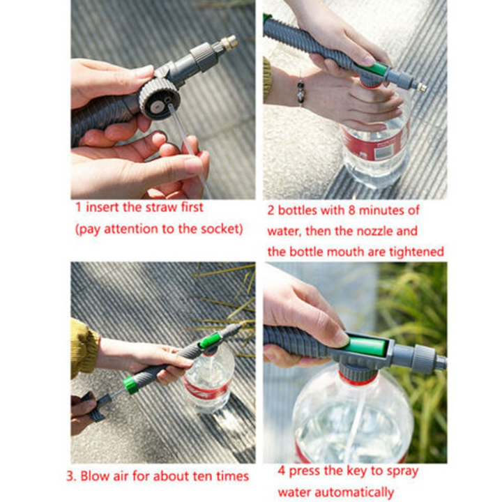 BowLift | Universal Bottle Garden Sprayer with High Pressure Nozzle – For Plant Watering and Cleaning