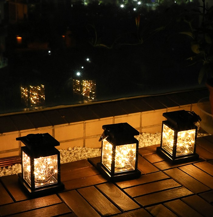 BowLift | Solar LED Lantern with Light Wire and Hanging Clip – Waterproof Garden Lighting for Terrace and Balcony