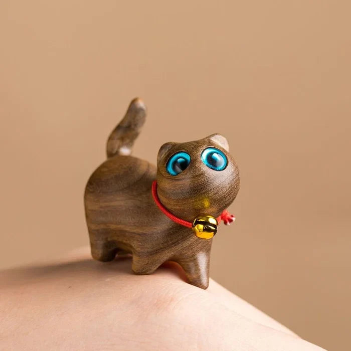 BowLift | Sandalwood handmade wooden cat