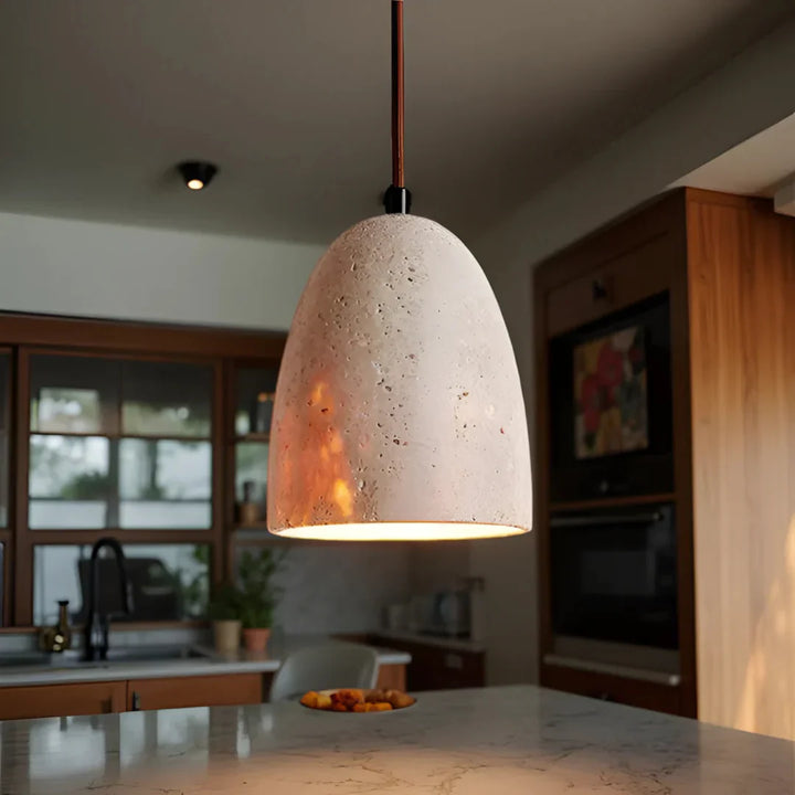 BowLift | Retro Travertine Pendant Lamp