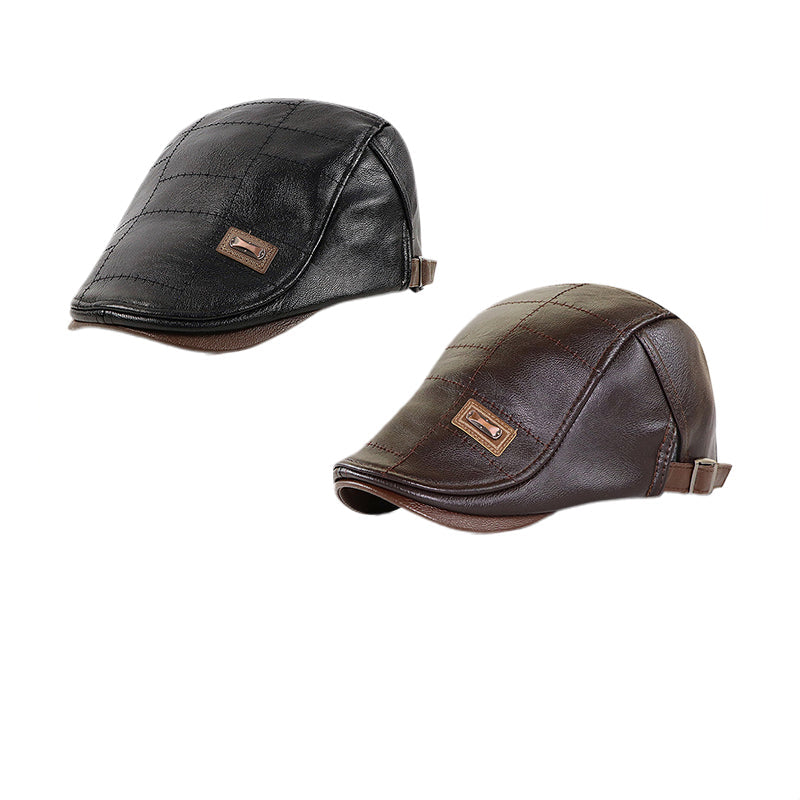 BowLift | ElderLux Plush Leather Beret | Cozy elegance for a warm winter experience